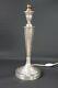 Art Deco Lamp Foot Silver Fourré H 39 Cm
