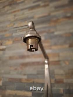 Art Deco Lamp Silvered Bronze + Pressed Glass Degué. French Lamp