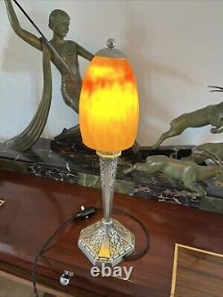 Art Deco Lamp Tulip Signed DAUM NANCY Chandelier Foot Wall Sconce New