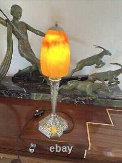 Art Deco Lamp Tulip Signed DAUM NANCY Chandelier Foot Wall Sconce New