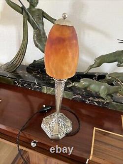 Art Deco Lamp Tulip Signed DAUM NANCY Chandelier Foot Wall Sconce New