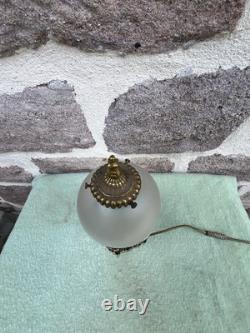 Art Deco Lamp in Gilded Bronze Signed P Lucas