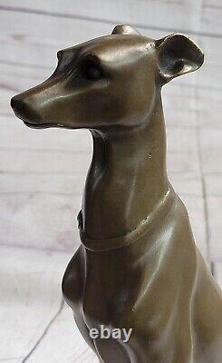 Art Deco Lévrier Dog Bronze Sculpture Museum Quality Figurine Gift