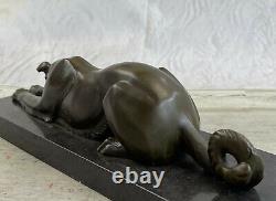 Art Deco Lévrier Dog Bronze Sculpture Museum Quality Figurine Sale