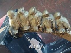 Art Deco Louis Albert Carvin Bronze Bookends with Birds and Branches, Unsigned