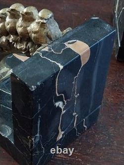 Art Deco Louis Albert Carvin Bronze Bookends with Birds and Branches, Unsigned