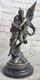 Art Deco Marble Bronze Sculpture Angel Psyche And Eros Statue Figurine Cupid