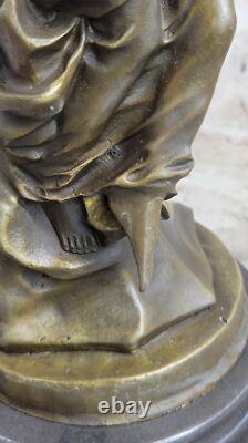 Art Deco Marble Bronze Sculpture Angel Psyche and Eros Statue Figurine Cupid