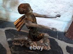 Art Deco Metal Regule Statue