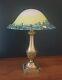 Art Deco Molded Glass, Bronze Or Brass Lamp