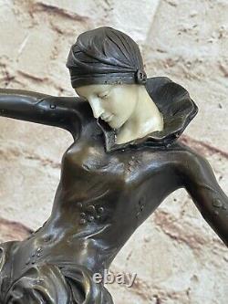 Art Deco, Mr. Nick Egyptian Bronze Dancer Signed Statue Font Figurine