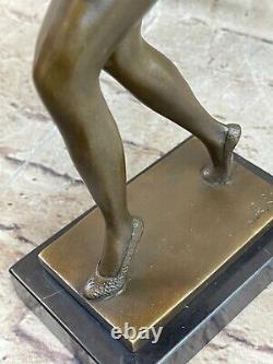 Art Deco, Mr. Nick Egyptian Bronze Dancer Signed Statue Font Figurine