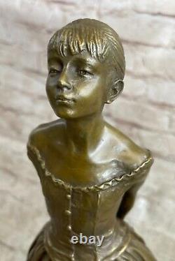 Art Deco New Ballerina Dancer Classic Bronze Sculpture Figure By Degas