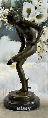 Art Deco / New Classic Chair Woman Female Female Statue Sculpture Bronze