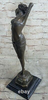 Art Deco / New Erotic Dancer 100% Solid Bronze Sculpture By'lost