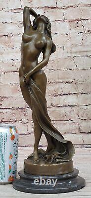 Art Deco / New Erotic Nude Woman Female 100% Solid Bronze Sculpture