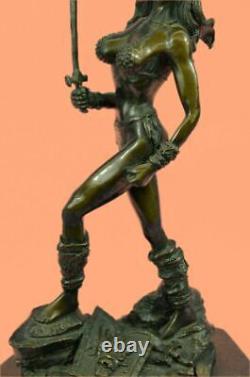 Art Deco / New Female Amazon Warrior Bronze Sculpture'lost' Cire