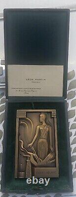 Art Deco New Miklos Bronze Medal Plaque