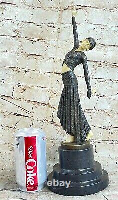 Art Deco New Step Dancer By Chiparus'lost' Cire Method Sculpture Bronze