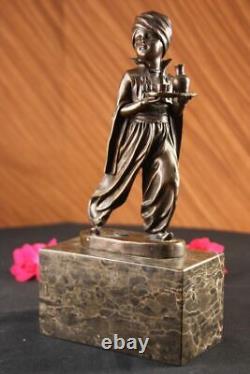 Art Deco / New Young Arab Middle Eastern Boy Authentic Solid Bronze