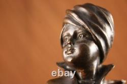 Art Deco / New Young Arab Middle Eastern Boy Authentic Solid Bronze