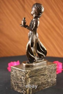 Art Deco / New Young Arab Middle Eastern Boy Authentic Solid Bronze
