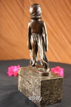 Art Deco / New Young Arab Middle Eastern Boy Authentic Solid Bronze