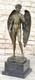 Art Deco / Nouveau Naked Male Angel Original Bronze Sculpture Statue Figurine