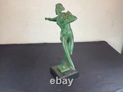 Art Deco Nude Dancing Sculpture in Bronze