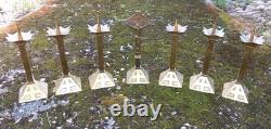 Art Deco Patinated Bronze Altar Garniture 20th Century Catholic Church Chapel