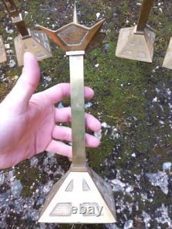Art Deco Patinated Bronze Altar Garniture 20th Century Catholic Church Chapel