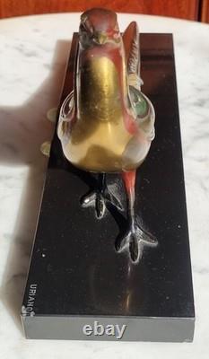 Art Deco Polychrome Bronze/Regule Pheasant, signed URIANO, attributed to UGO CIPRIANI