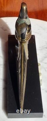 Art Deco Polychrome Bronze/Regule Pheasant, signed URIANO, attributed to UGO CIPRIANI