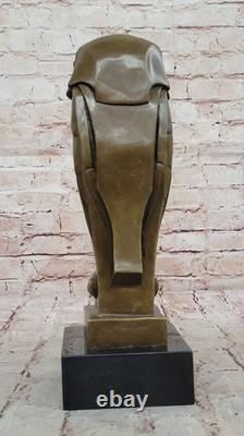 Art Deco Pure Owl Vienna Bronze Statue on a Marble Base Sculpture Sale