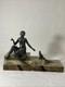 Art Deco Regule Sculpture Of A Woman With A Pheasant