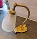 Art Deco Schneider Lamp Bronze Base Nightstand / Desk Lamp