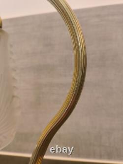 Art Deco Schneider Lamp Bronze Base Nightstand / Desk Lamp