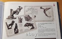 Art Deco Sculpture Bulldog with Chain Mascot in Silvered Bronze 1920