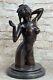 Art Deco Sculpture Collectible Nude Woman Body Woman Statue Figurine In Bronze