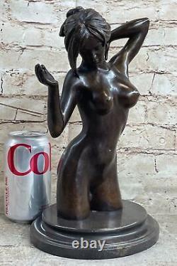 Art Deco Sculpture Collectible Nude Woman Body Woman Statue Figurine in Bronze