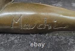 Art Deco Sculpture Nude Woman Erotic Bronze Statue Figurine