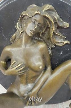 Art Deco Sculpture Nude Woman Girl Erotic Female Body Bronze Statue Sale Nr