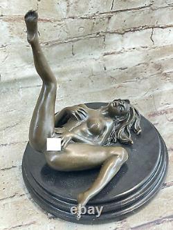 Art Deco Sculpture Nude Woman Girl Erotic Female Body Bronze Statue Solved