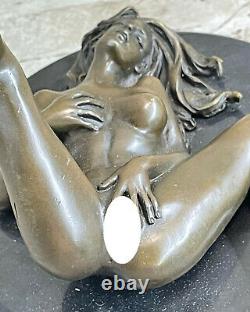 Art Deco Sculpture Nude Woman Girl Erotic Female Body Bronze Statue Solved