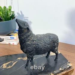 Art Deco Sculpture by Cipriani: Woman, Child, and Sheep, Authentic 1925