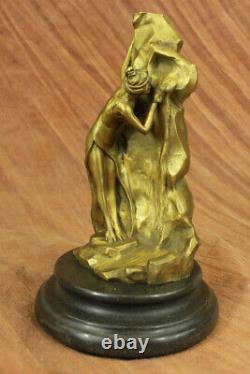 Art Deco Sexy Tentatrice Museum Quality Bronze Font Sculpture Figure