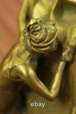 Art Deco Sexy Tentatrice Museum Quality Bronze Font Sculpture Figure