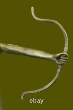 'Art Deco Signed by Le Faguays: Diana Nemorensis & Artemis Bronze Sculpture Decor Deal'
