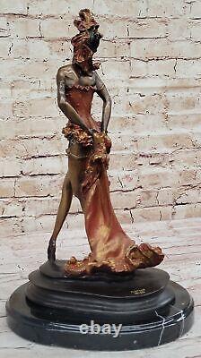 Art Deco Spanish Flamenco Dancer Bronze Sculpture Cast Designer Figurine