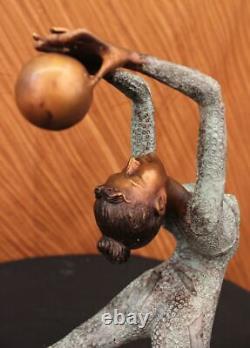 Art Deco Special Signed And Numbered Original Collett Gymnaste Bronze Gift